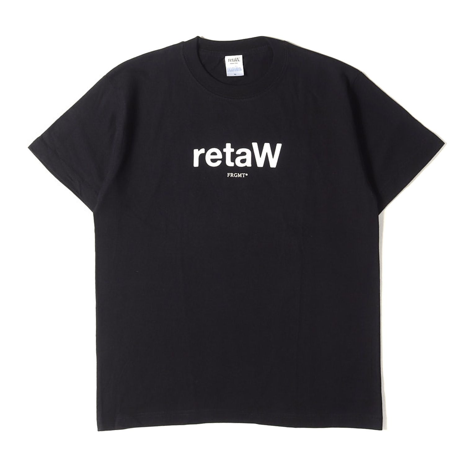 【新品同様】fragment design フラグメント デザイン Tシャツ ブラック 黒 サイズ:M | retaW ロゴプリント クルーネック Tシャツ | トップス カットソー 半袖【メンズ】【中古】