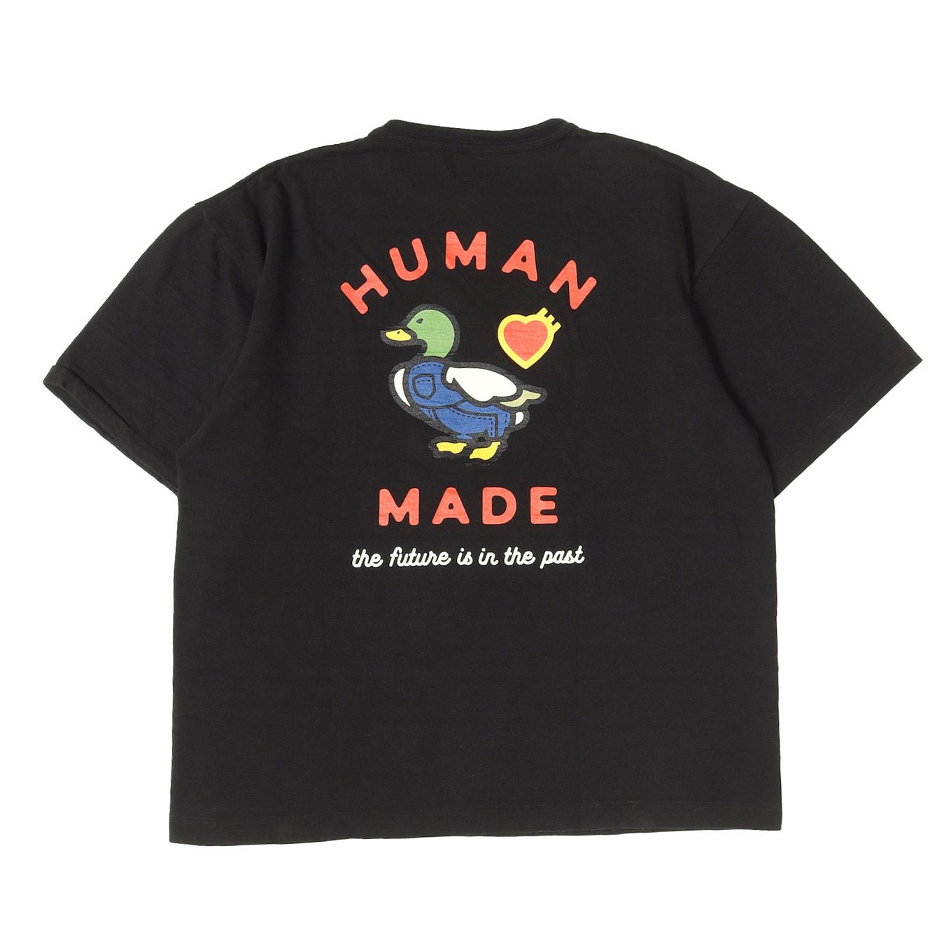 【美品】HUMAN MADE ヒューマンメイド Tシャツ ブラック 黒 サイズ:XL | 24AW ダック プリント Tシャツ (Graphic T-Shirt) | トップス カットソー 半袖【メンズ】【中古】