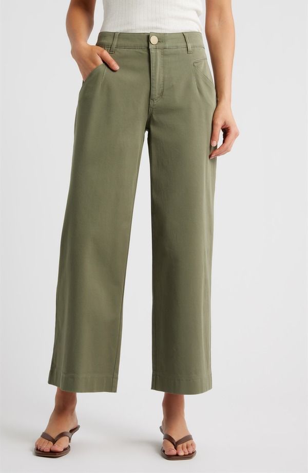 ウィットウィズダム レディース ボトムス レギンス ワイドレッグ パンツ Wit Wisdom Wyatt Skyrise Crop Wide Leg Twill Pants Lily Pad