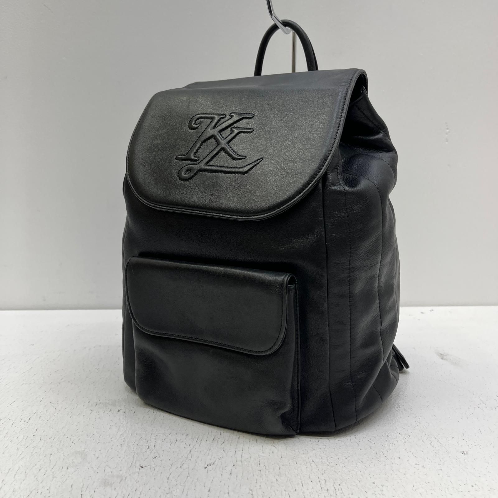 【加古川店】 中古 KARL LAGERFELD | カールラガーフェルド リュック・デイパック ブラック 【121】