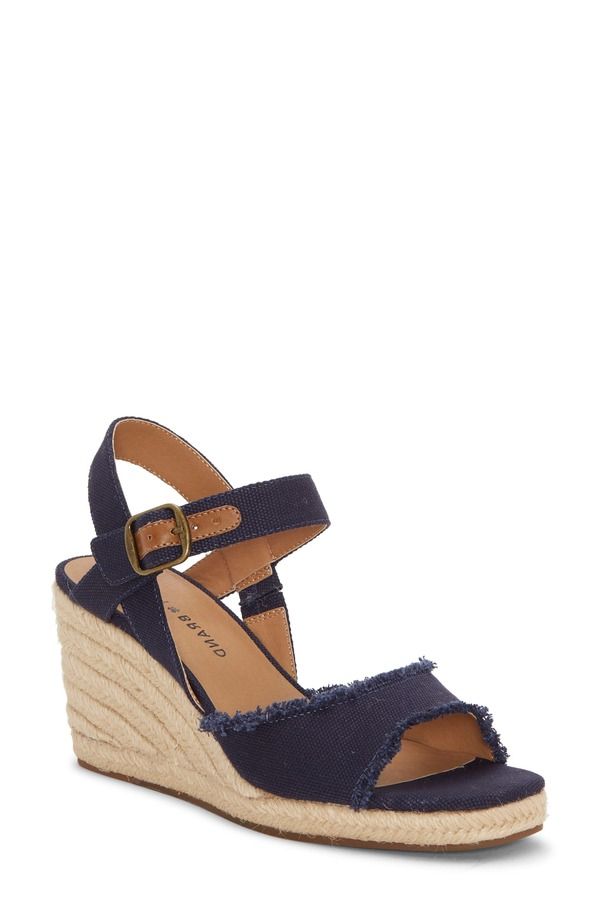 ラッキーブランド レディース シューズ サンダル Lucky Brand Mindra Espadrille Wedge Sandal Indigo Fabric インディゴ