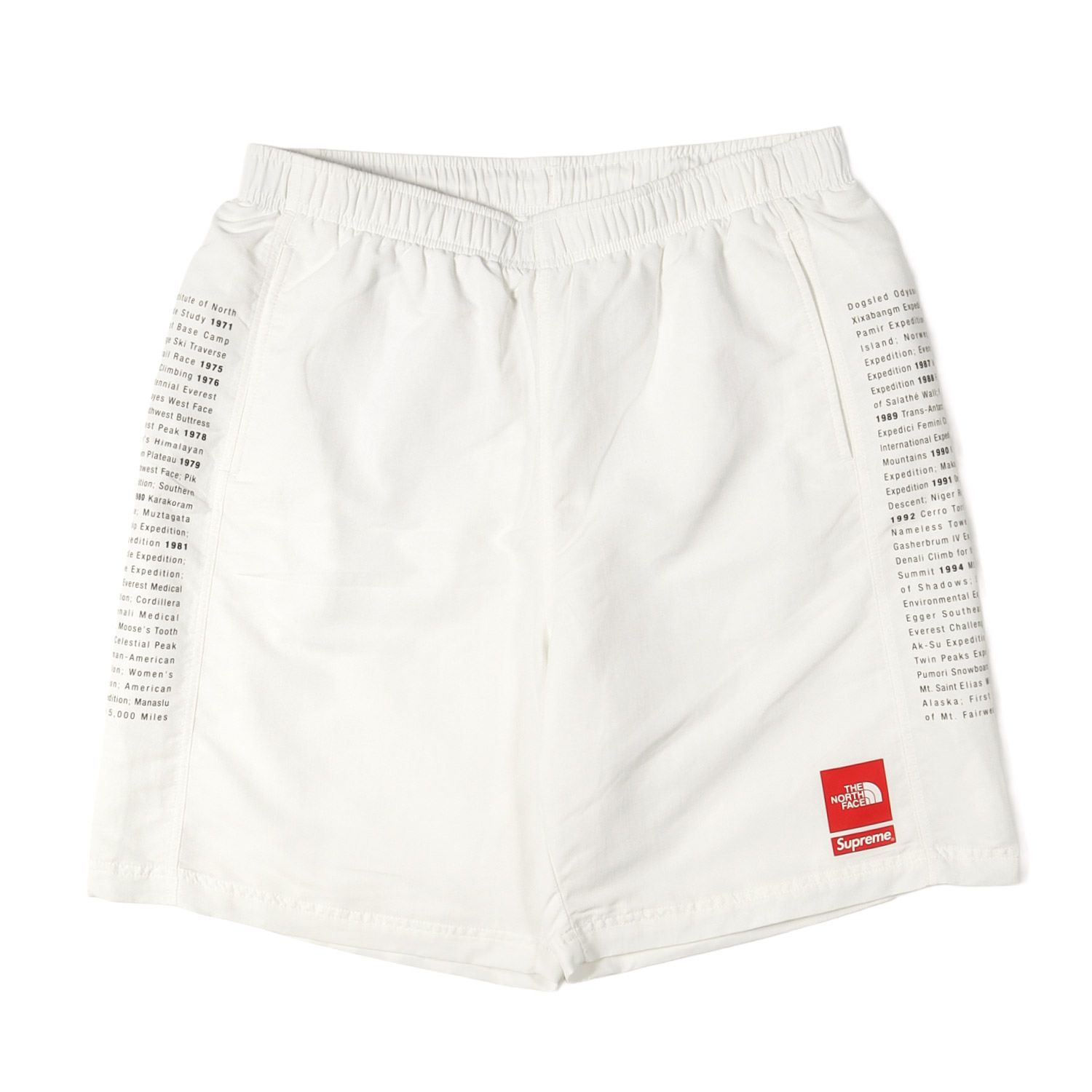 【美品】Supreme シュプリーム パンツ ホワイト 白 サイズ:L | 24SS THE NORTH FACE サイドロゴ ナイロン ショーツ(Nylon Short) | ボトムス ショートパンツ | コラボ【メンズ】【中古】