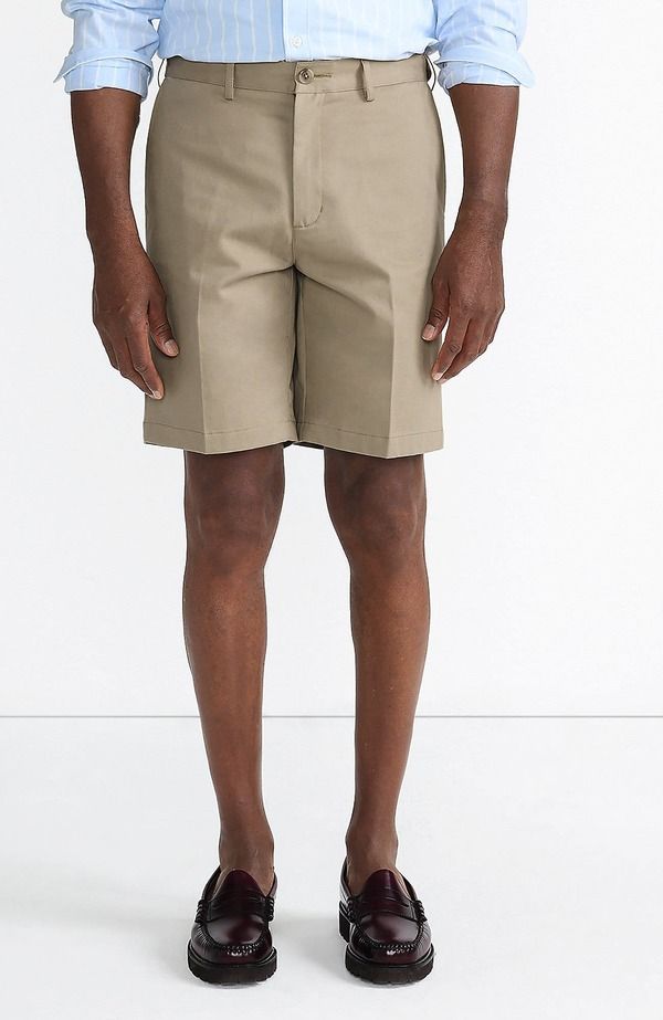 ランズエンド メンズ ボトムス ハーフパンツ・ショーツ ショートパンツ Lands End Comfort Waist 9 No Iron Chino Shorts Khaki カーキ