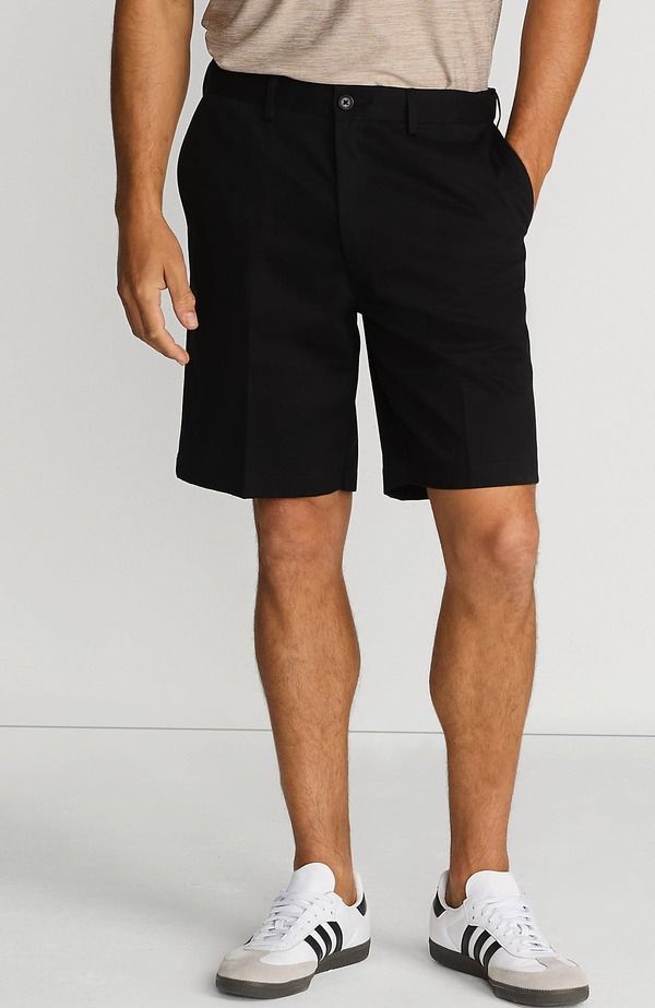 ランズエンド メンズ ボトムス ハーフパンツ・ショーツ ショートパンツ Lands End Comfort Waist 9 No Iron Chino Shorts Black ブラック