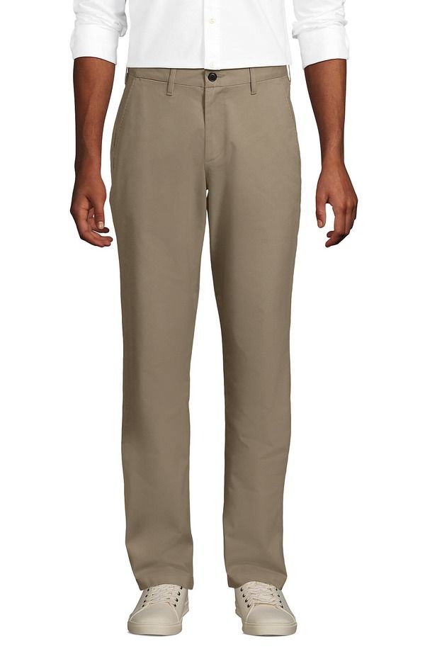 ランズエンド メンズ ボトムス カジュアルパンツ Lands End Travel Kit Comfort Waist Athletic Fit Chino Pant Khaki カーキ
