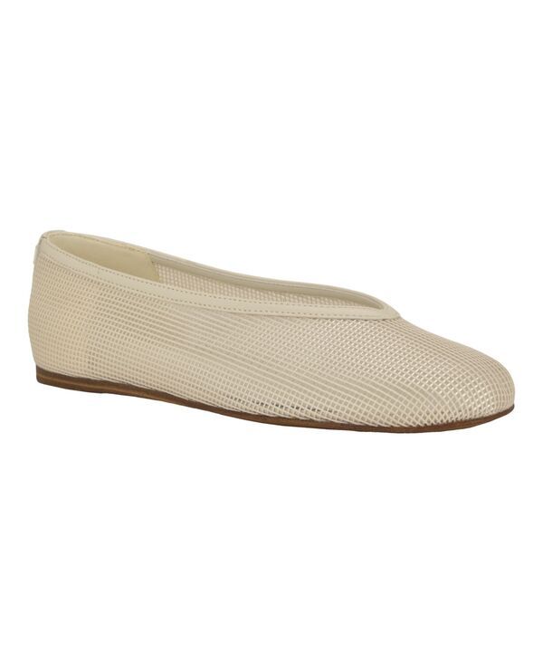【送料無料】 カルバンクライン レディース スリッポン・ローファー シューズ Womens Zinya Net SlipOn Dress Flats Ivory Net