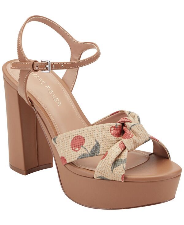 【送料無料】 マークフィッシャー レディース サンダル シューズ Womens Deren High Block Heel Platform Sandals Cherry Print