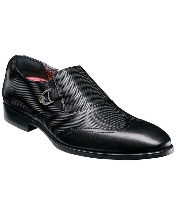 【送料無料】 ステイシーアダムス メンズ スリッポン・ローファー シューズ Mens Lockwood Wingtip SlipOn Dress Shoes Black