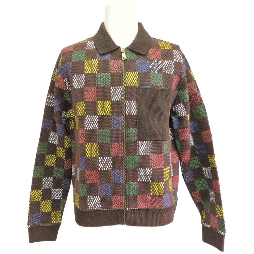 LOUIS VUITTON ルイヴィトン ダミエ ZIP ニットトップス RM251M M ブラウン 【オールシーズン】【♂】【N】【メンズ】★■617290【中古】