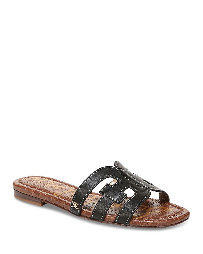 サムエデルマン レディース シューズ サンダル Sam Edelman Womens Bay Slide Sandals Black Leather ブラック