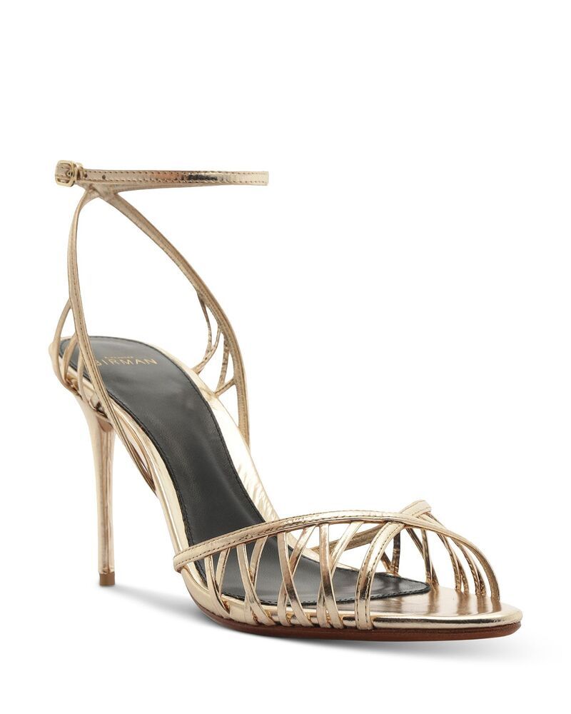 アレクサンドラバードマン レディース シューズ サンダル レザー Alexandre Birman Womensolene Strappy Leather Sandals Golden