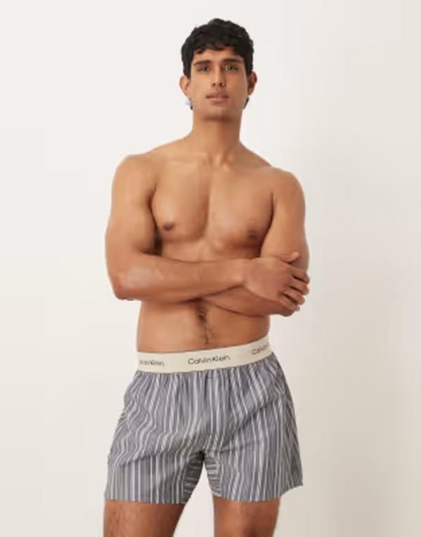 カルバンクライン メンズ アンダーウェア ボクサーパンツ コットン Calvin Klein Heritage Cotton boxerstripe Majorca Stripe Speak ストライ