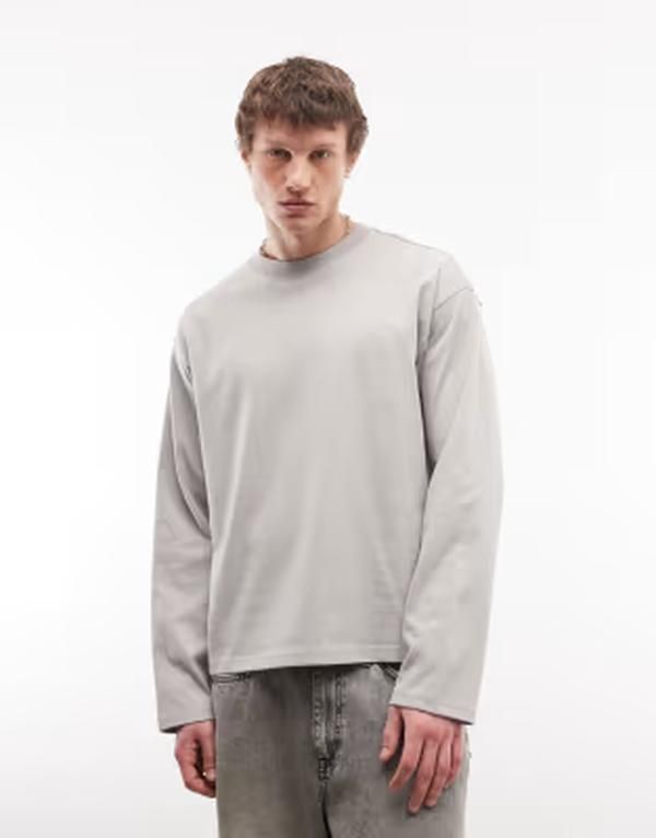 ウィークデイ メンズ トップス Tシャツ Weekday loose boxy fit long sleeve tshirt in sand サンド