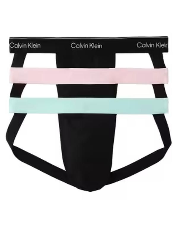 カルバンクライン メンズ アンダーウェア ボクサーパンツ コットン Calvin Klein Icon Cotton Stretch 3 pack jockstraps with color wais