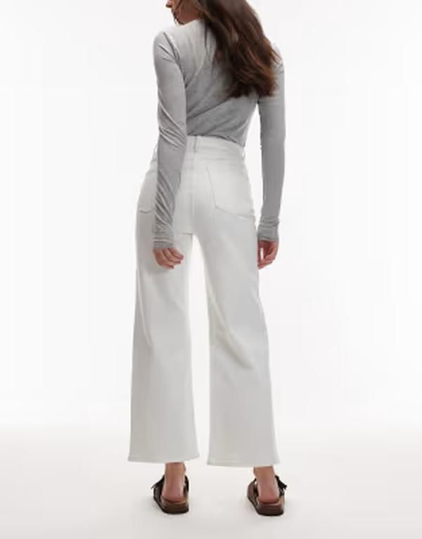 アンドアザーストーリーズ レディース ボトムス デニムパンツ ハイウエスト クロップド ジーンズ Other Stories high waist wide cropped jeans Offwhit