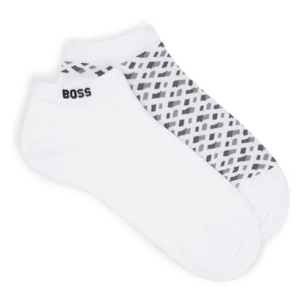 ボス メンズ アンダーウェア 靴下 アンクル Boss 2Pack Ankle Socks White 100 ホワイト
