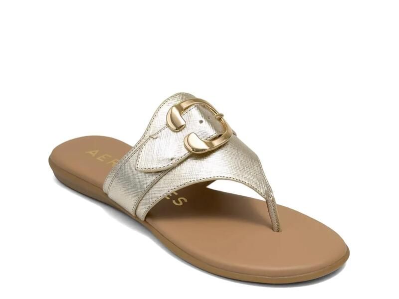 エアロソールズ レディース シューズ サンダル AerosolesGlitz Sandal Gold Metallic ゴールド