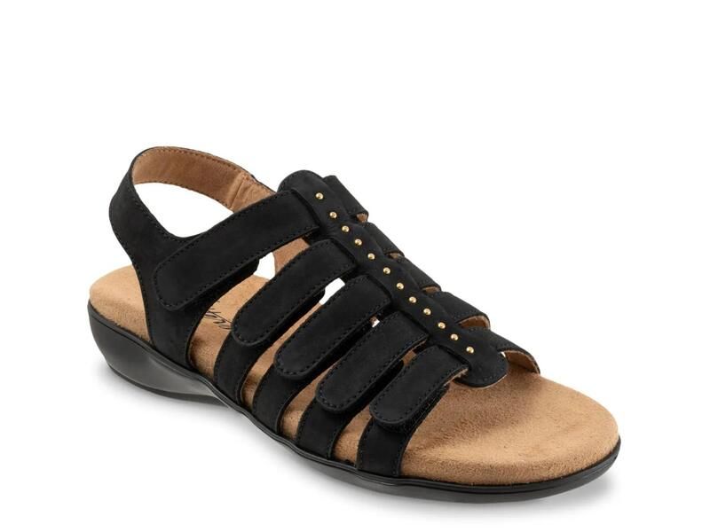 トロッターズ レディース シューズ サンダル TrottersRiki Studsandal Black Nubuck ブラック