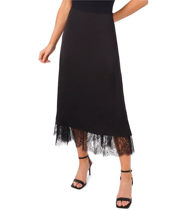セセ レディース ボトムスカート A ライン ミディ レース CeCe Coordinating Woven Lace Midi ALine Skirt Rich Black ブラック