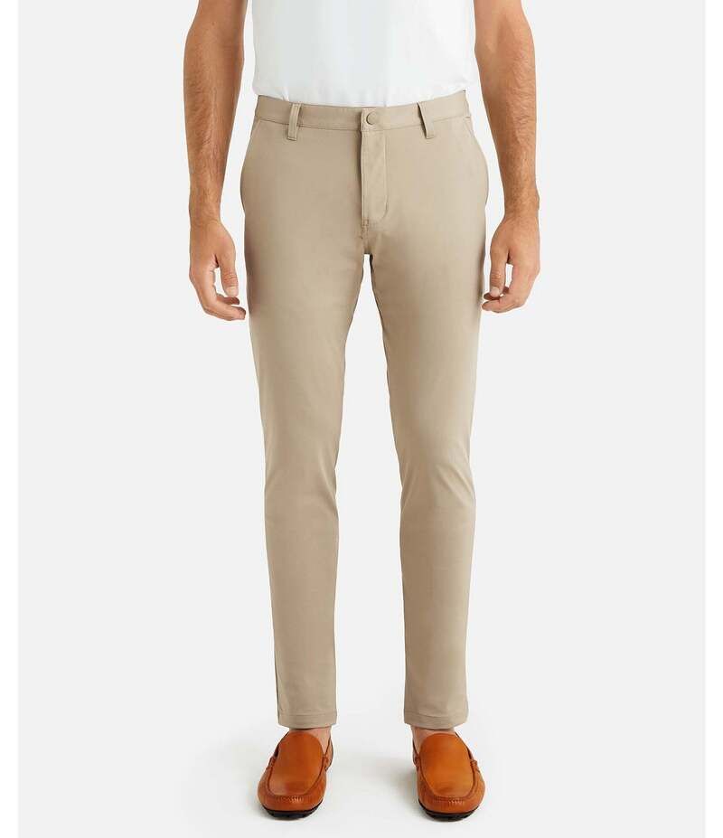 ローヌ メンズ ボトムス カジュアルパンツ スリムフィット パンツ RHONE Slim Fit Flat Front Commuter Stretch Pants Khaki カーキ