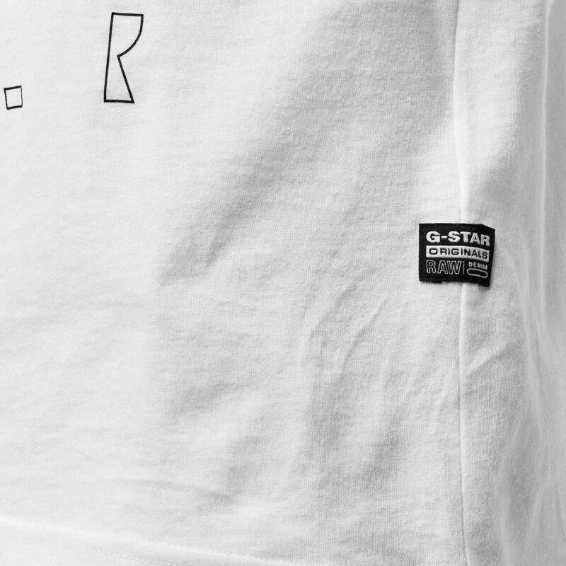ジースター メンズ トップス Tシャツ グラフィック G Star Gradient Graphic TShirt White ホワイト