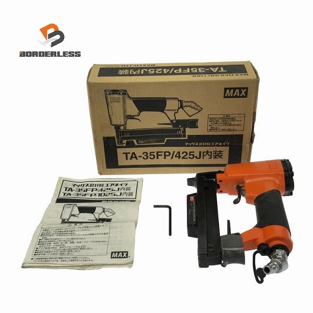 ☆中古品☆MAX マックス 常圧 ステープル用エアネイラ TA-35FP/425J 内装/ナイソウ 幅4mm 長さ25mm エアータッカー129764 11,189円