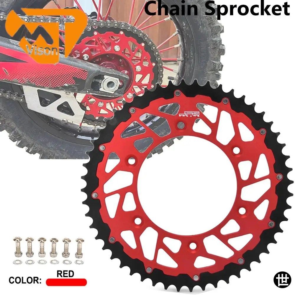 ホンダ CR CRF XR CRM 125 150F 230F 230L 250 250X 250R 400 450R 450X 500 650R 用リアチェーンスプロケット 45T 47T 48T 49T 50T 51T 52