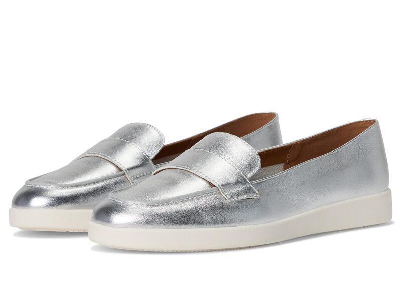 ナチュライザー レディース シューズ スリッポン・ローファー Naturalizer Karis Silver Leather シルバー