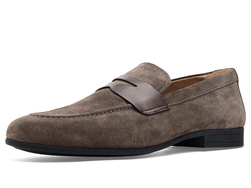 フローシャイム メンズ シューズ スリッポン・ローファー Florsheimodena Moc Toe Penny Loafer Gray Suede グレー