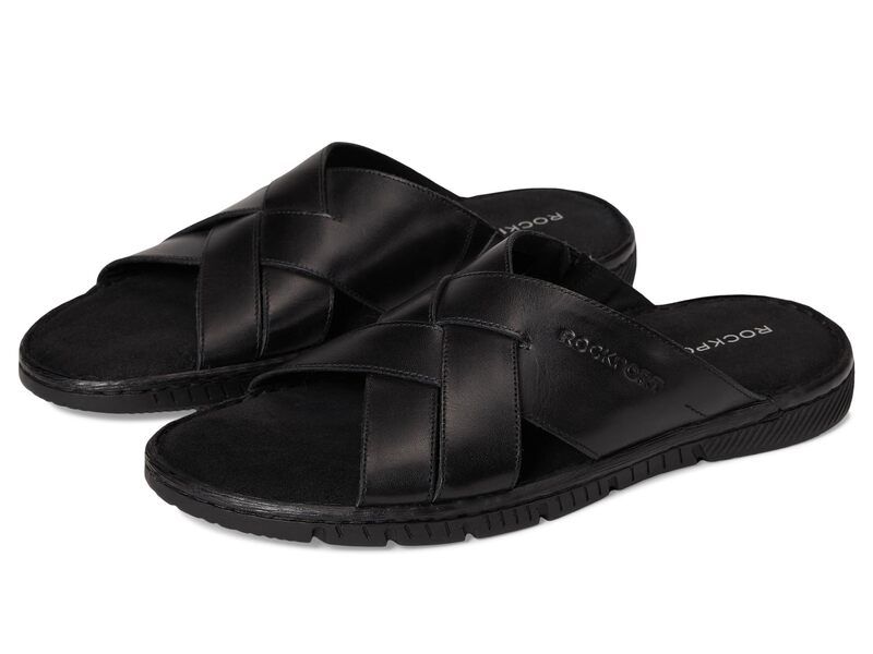 ロックポート メンズ シューズ サンダル Rockport Jaya Black Leather ブラック