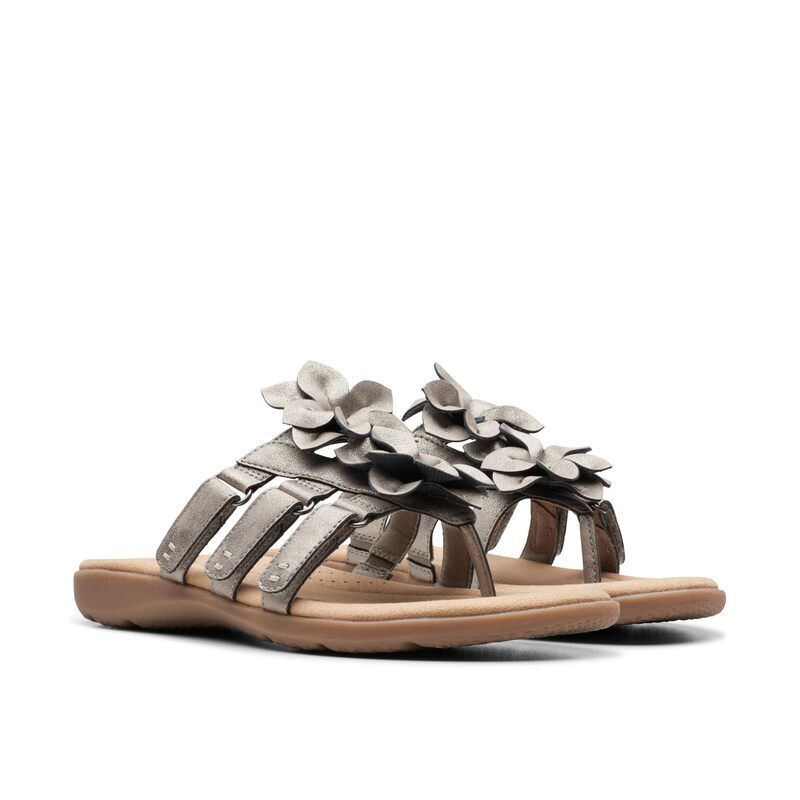 クラークス レディース シューズ サンダル Clarks Elizabelle Mae Pewter Metallic ピューター 13,831円