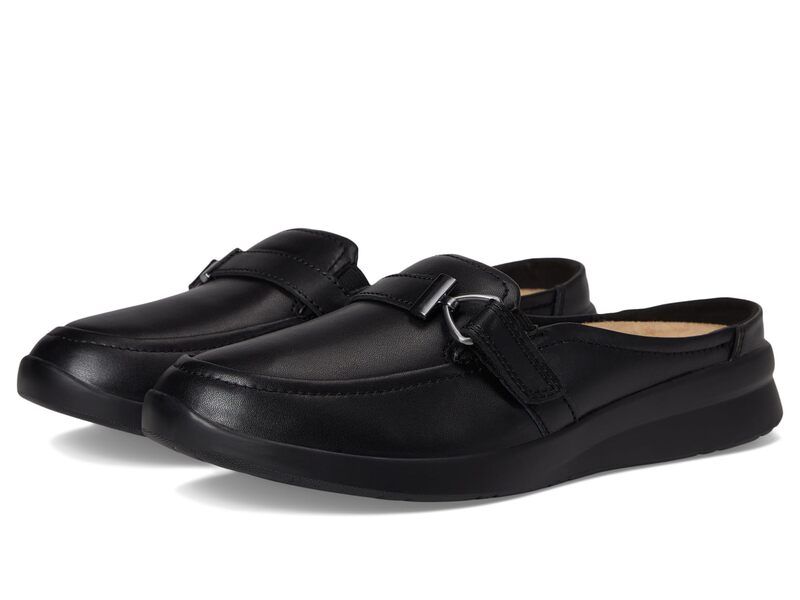 クラークス レディース シューズ サンダル Clarks Ellowyn Amelia Black Leather ブラック