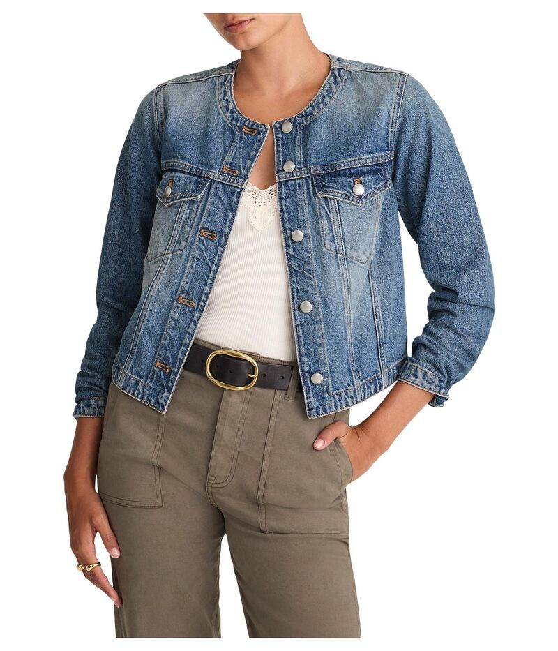 メイドウェル レディース アウター コート Madewell Collarless Trucker In Bouvier Wash Bouvier Wash