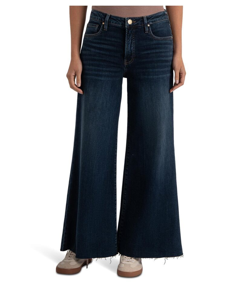 カットフロムザクロス レディース ボトムス デニムパンツ ワイドレッグ KUT from the Kloth Ryan Highrise Fab Super Wide Leg Raw Hem Abov