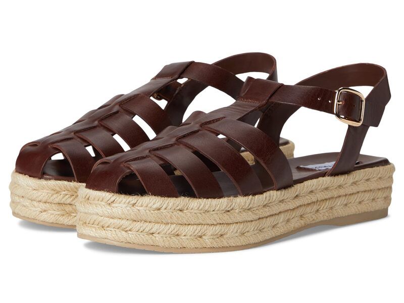スティーブ マデン レディース シューズ サンダル Steve Madden Marlin Brown Leather ブラウン