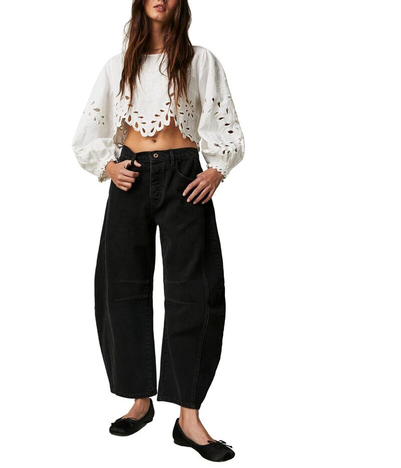 フリーピープル レディース ボトムス デニムパンツ ジーンズ Free People We The Free Good Luck MidRise Barrel Jeansoundwave