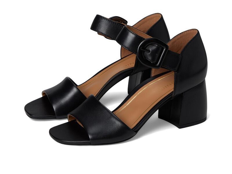 バイオニック レディース シューズ ヒール アンクル VIONIChardonnay Ankle Straps Black Leather ブラック
