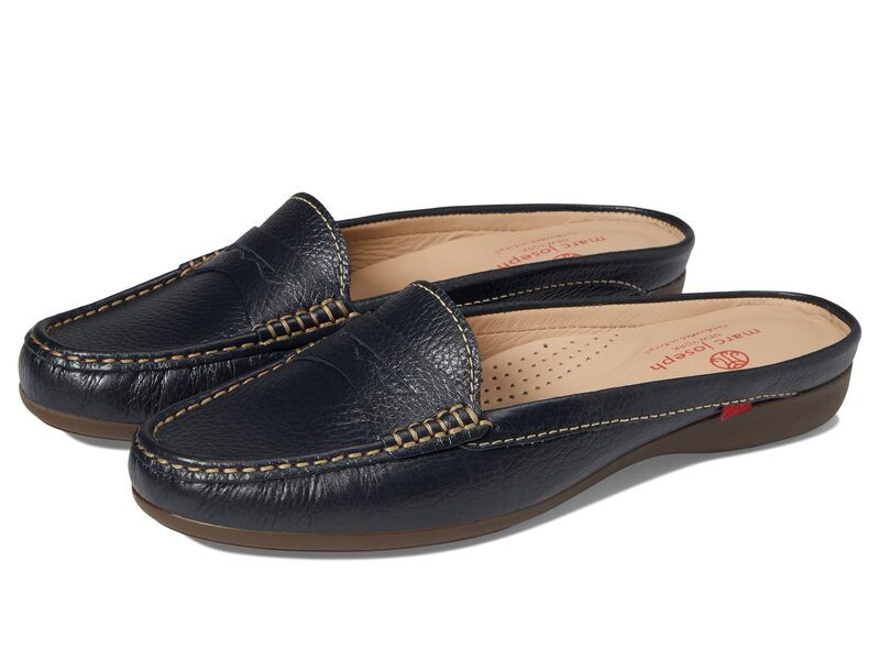 マークジョセフニューヨーク レディース シューズ スリッポン・ローファー MARC JOSEPH NEW YORK Union Mule Navy Grainy ネイビー