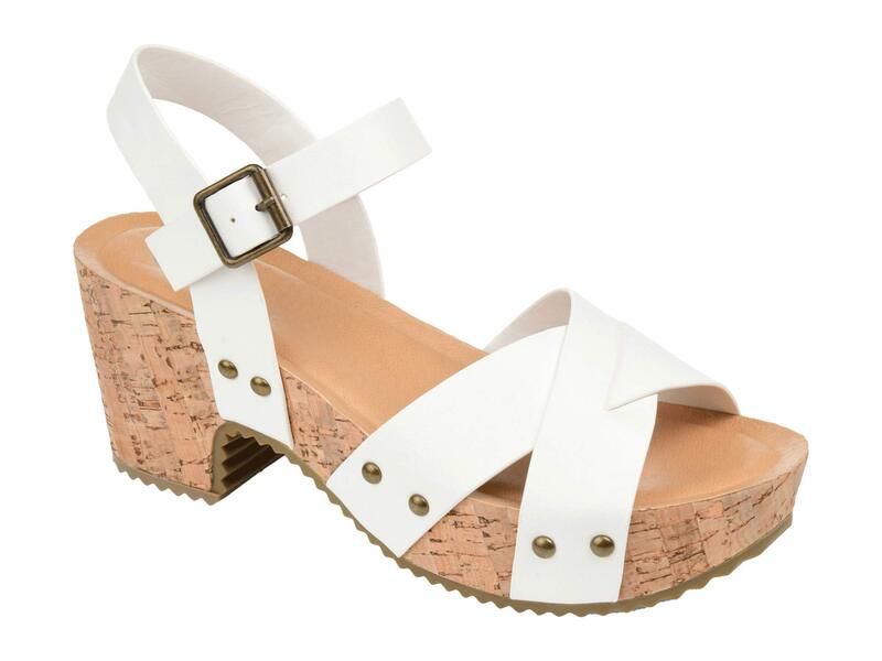 ジュルネ コレクション レディース シューズ ヒール サンダル Journee Collection Comfort Foam Valentina Sandals White ホワイト
