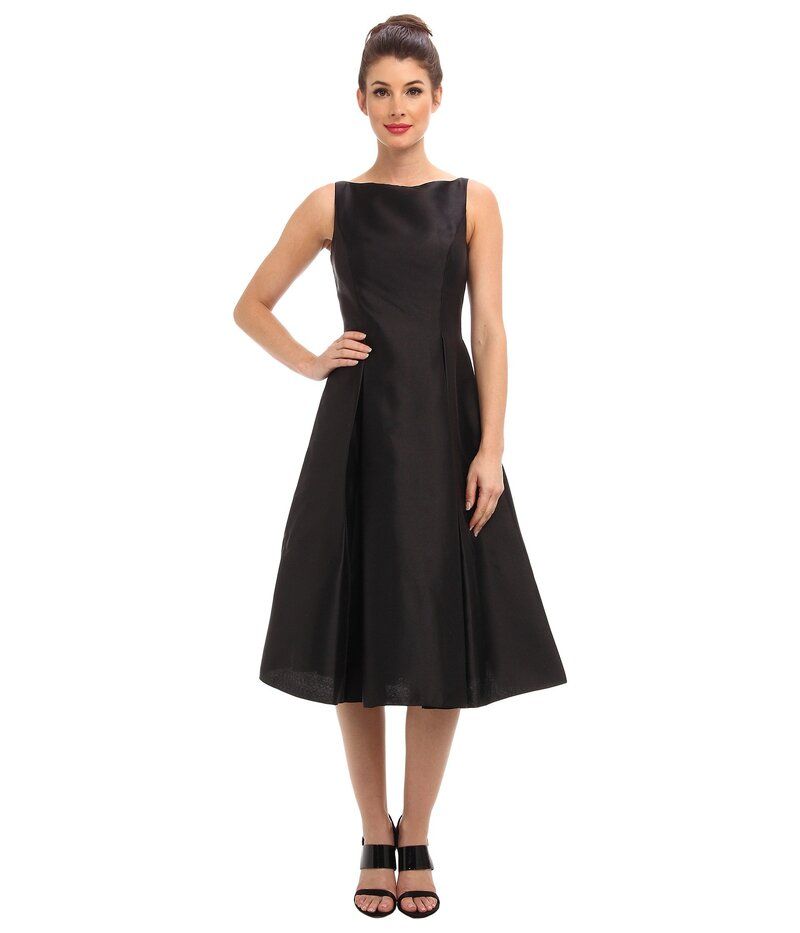 アドリアナ パペル レディース トップス ワンピース ノースリーブ Adrianna Papell Sleeveless Tea Length Dress Black ブラック