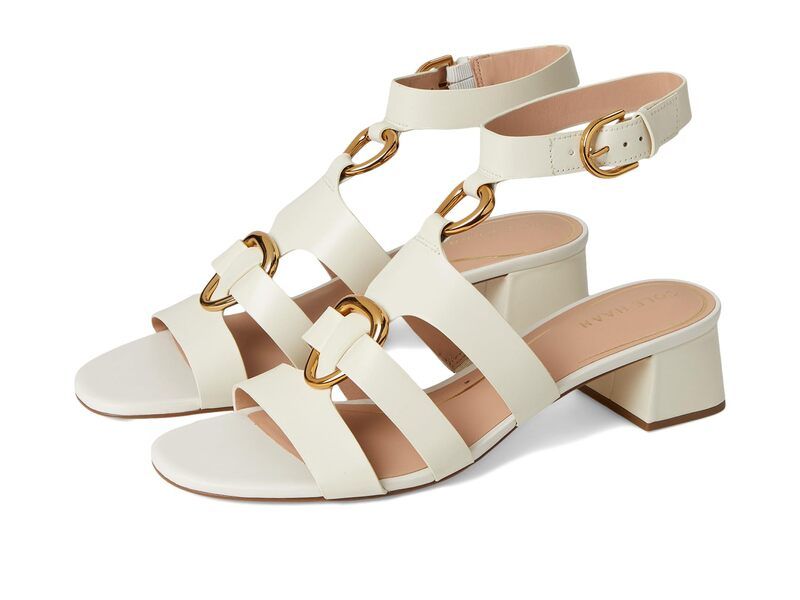 コールハーン レディース シューズ ヒール サンダル アンクル Cole Haan Lyanna Link Ankle Strap Sandals Ivory Leather アイボリー