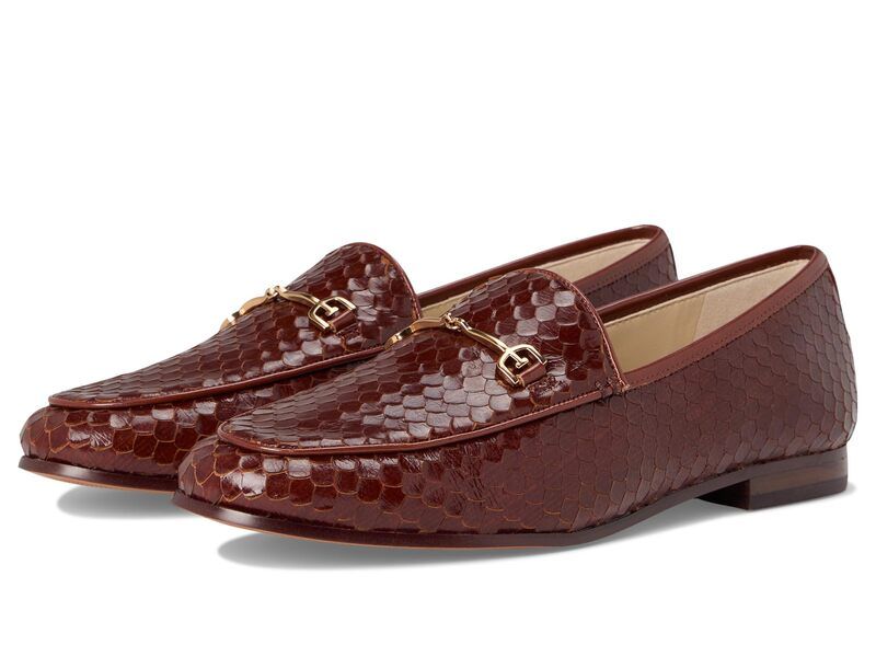 サムエデルマン レディース シューズ スリッポン・ローファー Sam Edelman Loraine 7 Copper Brown Python ブラウン
