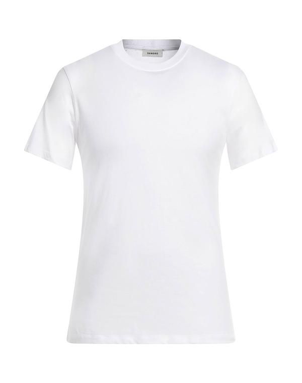 サンドロ メンズ トップス Tシャツ SANDRO ベーシック Tシャツ White ホワイト