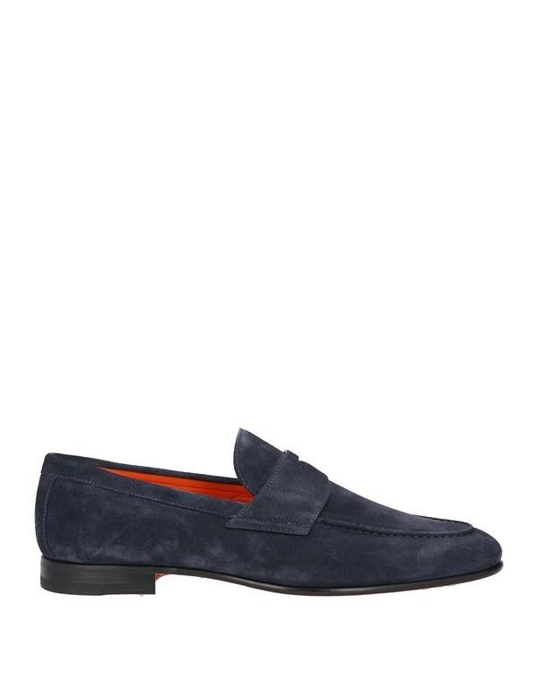 サントーニ メンズ シューズ スリッポン・ローファー SANTONI モカシン Navy ネイビー