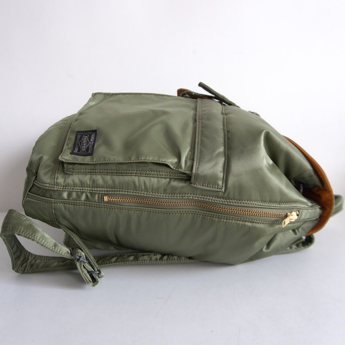 美品】PORTER 【タンカー リュック】ポーター セージグリーン バック