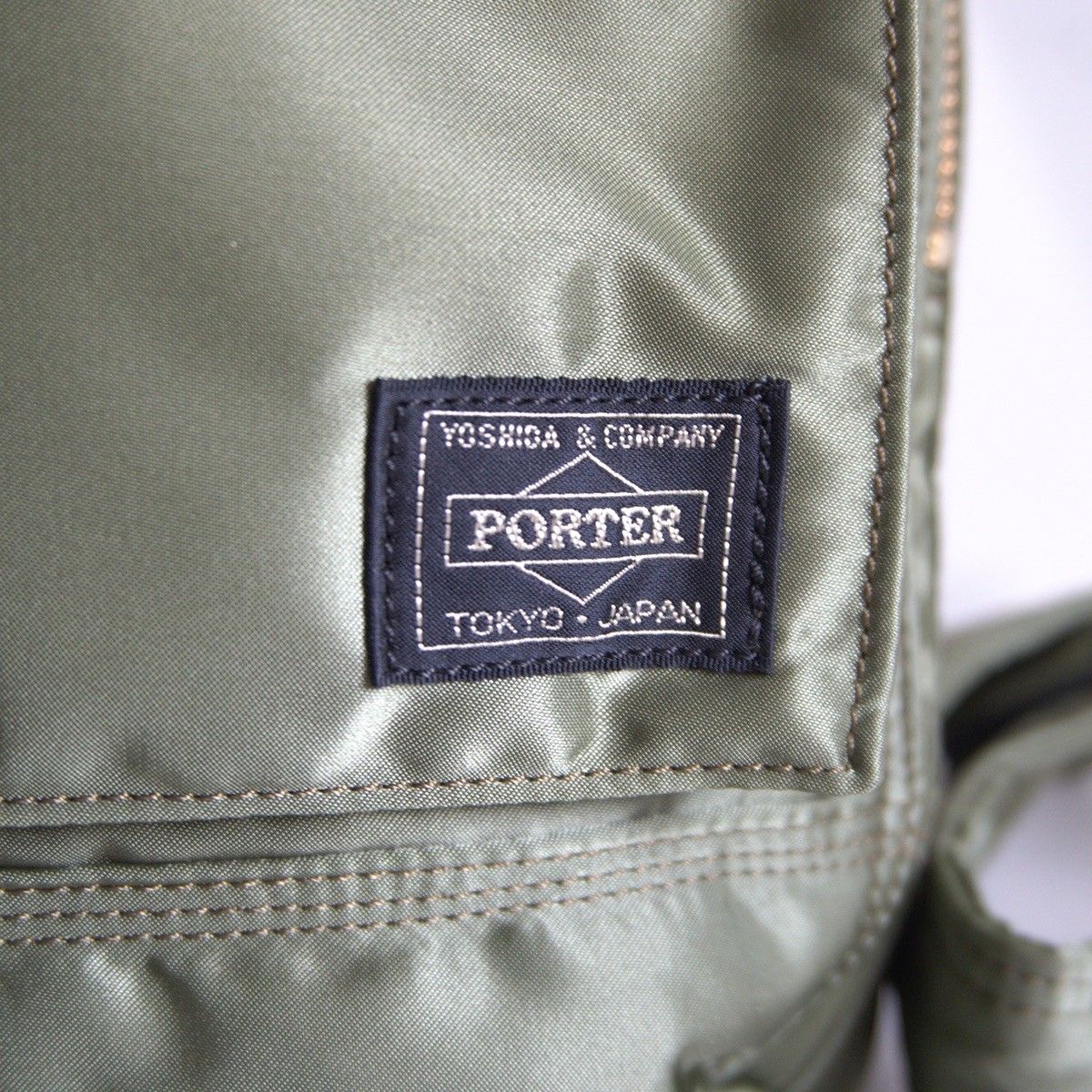 美品】PORTER 【タンカー リュック】ポーター セージグリーン バック
