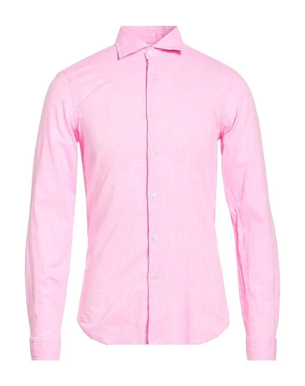 マニュエル リッツ メンズ トップス シャツ MANUEL RITZ リネンシャツ Pink ピンク