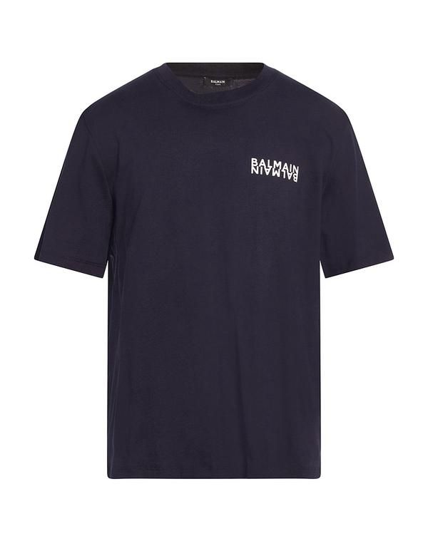 バルマン メンズ トップス Tシャツ BALMAIN Ｔシャツ Navy ネイビー