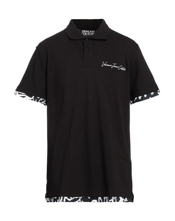 ヴェルサーチ メンズ トップス ポロシャツ VERSACE JEANS COUTURE ポロシャツ Black ブラック