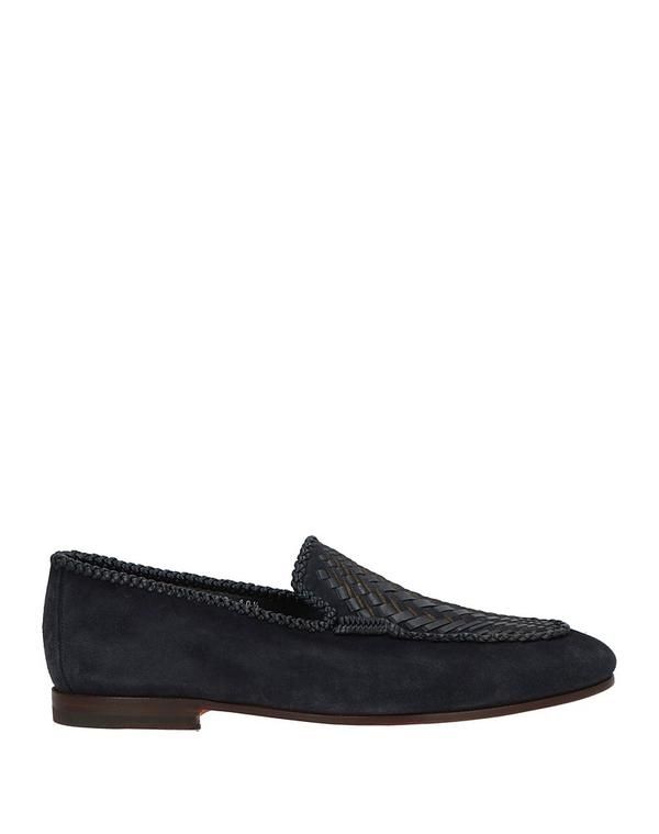 サントーニ メンズ シューズ スリッポン・ローファー SANTONI モカシン Midnight Blue ブルー